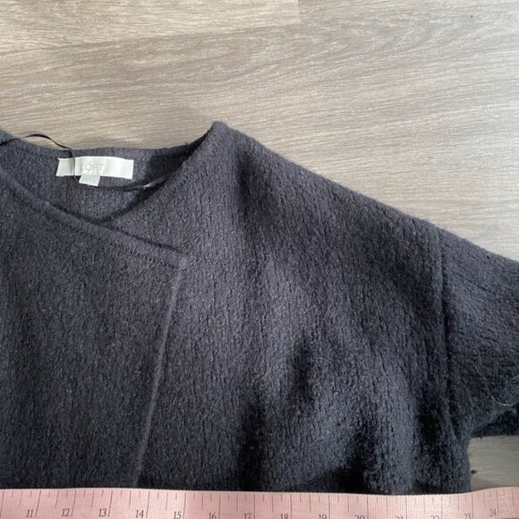 LOFT Black Wool Duster Jacket - Picture 6 of 9